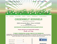 Tablet Screenshot of greenbeltkennels.com